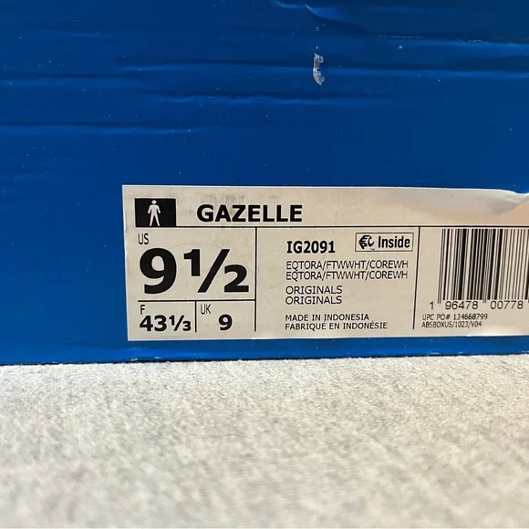 Adidas Originals Gazelle Suede Sneakers Orange/White Men’s Size 9.5 IG2091​ - Picture 11 of 11